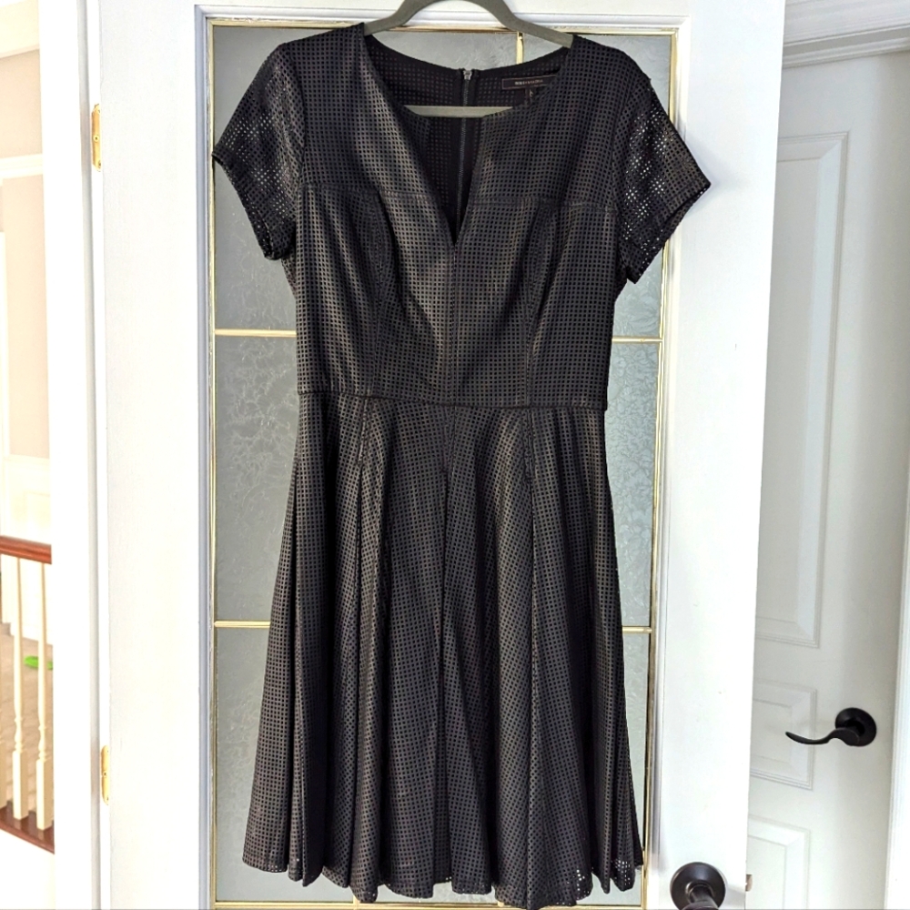 BCBG Maxazria Faux Leather Dress